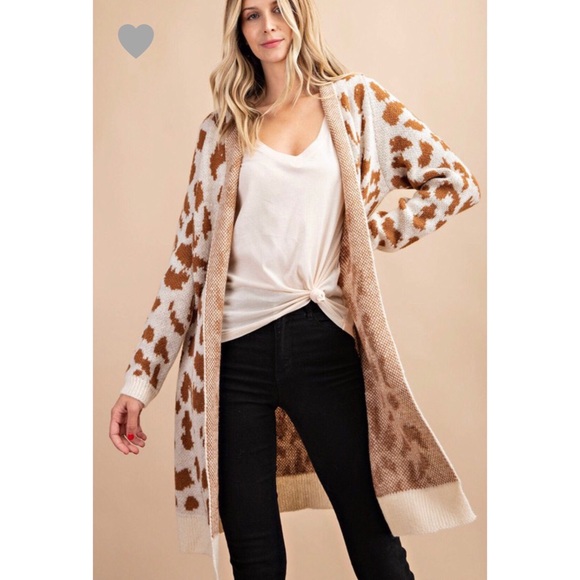 likeNarly Sweaters - >>LAST<< Leslie Leopard Print Cardigan